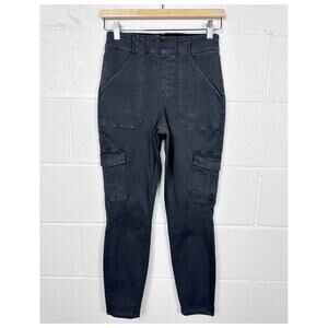 Spanx‎ Stretch Cargo Pants Womens Medium Petite Gray Utility Pockets